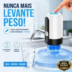 Bomba Elétrica Galão Água Recarregável USB Portátil Prática Compacta Moderno Cozinha Escritório