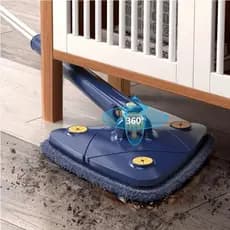 Mop giratório limpeza 360 triangular cantos rodapés escadas móveis microfibra reutilizável Refil