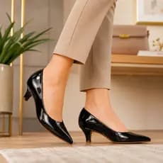 Sapato Scarpin Feminino Bico Fino Salto Fino 6 cm Noiva Macio Confortável Social Moda Evangelica Cla