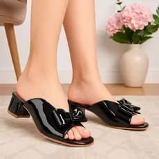 Tamanco Feminino Mulher Salto Bloco 6cm Sandalia Baixo Confortável Evangelica Verão Bico Redondo Confortável