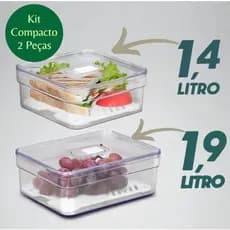 Organizador de Geladeira Com Tampa Cesto Frutas Legumes Verduras Acrílico