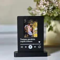 Quadro Spotify Personalizado com Foto Música Presente Criativo |Lembrancinha| Spotfy| Porta Retrato