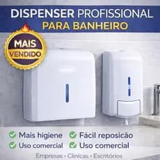 Dispenser Suporte Papel Toalha Nobre + Saboneteira de Parede | Banheiro Profissional