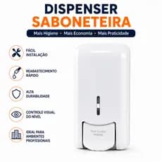 Dispenser Saboneteteira Nobre Sabonete Liquido/Álcool Banheiro