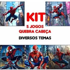 KIT 5 ATE 10 UND  quebra cabeça MDF 12 PEÇAS tamanho 14 x14 CM brinquedo educativo puzzle pedagogico lembrancinha jogos