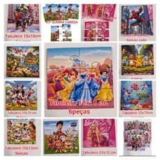 KIT 5 UND ATE 20 UND QUEBRA CABEÇA 10 OPCOES A SUA ESCOLHA   , TAMANHO 10X10CM 6 PEÇAS,PRENDA, FESTA, BRINDE, DIDÁTICO