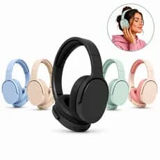 Fone De Ouvido Moderno Colorido Bluetooth 5.3 Sem Fio Cartão Memória Cabo P2 Redução Ruiído Confortável Grande Leve