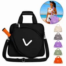 Bolsa Raqueteira Porta Raquetes Beach Tennis Frescobol Reforçada Impermeável Alça Mão e Transversal Moderna Grande