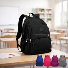 Mochila Tactel Reforçada Espaçosa Costas Escola Faculdade Trabalho Viagem Passeio  Grande Divisórias Notebook Moderna