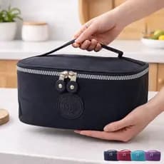 Bolsa Térmica Lancheira Porta Marmita Pequena Fitness Trabalho Resistente Reforçada Cores Modernas Alça Mão