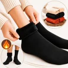 Meia Térmica Forro Interno Peluciado Flanelado Inverno Frio Intenso Confortável Kits com 2, 4, 6, 8 e 10 Pares