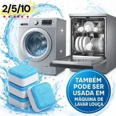 Pastilhas para Limpeza de Máquinas de Lavar Roupas Efervescentes Multifuncional