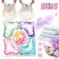 Detergente para Lavar Roupas Sabão Cápsulas De Lavagem 5 Em 1 Tira Manchas Protege Cores Aroma Para Máquina De Lavar