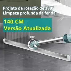 Rodo de Silicone Para Limpeza de Piso Vidros 140cm Secos e Molhados Vassoura Mágica Rodo Limpador Banheiro Varredor