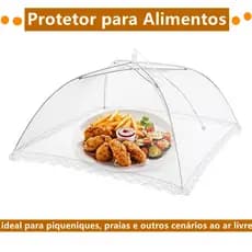 Protetores Tela Mosquiteiro Alimentos Fruta E Bolo Protetor Alimentos Tela Protetora Tampa Proteto 43cm 34cm