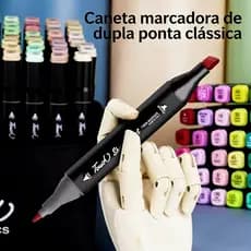 Canetas Marcadoras Marker Dupla Permanente Ponta Longa Para Madeira , Cerâmica E Construção