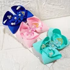 Kit 3 Laços Amora Jardim Encantado Infantil | Laço Gorgurão Luxo 8,5cm Bico de Pato ou Faixinha