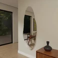 Espelho Orgânico Decorativo Lançamento Lapidado Salão Quarto Banheiro Sala Luxo -Br