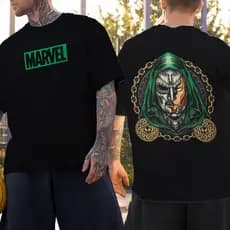Camiseta Basica Algodao Doutor Destino Lançamento 2026 Homen De Ferro Unissex Adulto ao Plus Size Moda Tr