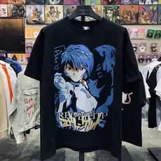 Camiseta T-shirt Unissex Ayanami Rei Evangelion Adulto ao Plus Size Moda Tr