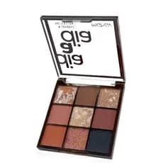 Paleta de sombras 9 cores - Matte e Glow - Mahav