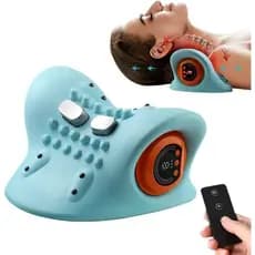 Massageador Cervical Elétrico Pescoço Tração Pulso Aquecimento Alívio Da Dor Quiropraxia Cabeça