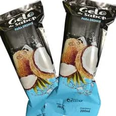 Kit Ecônomico - Embalagens BOPP Metalizado - Gelo Saborizado Gelo de Coco - 9x21cm - 2.000 saquinhos
