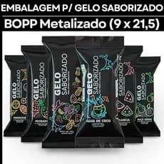 Embalagem Gelo Saborizado - BOPP Metalizado 9x21,5 - Frutas Neon - 200 und