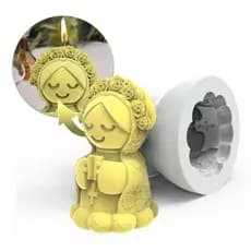 Molde de Silicone Nossa Senhora para Lembrancinha Artesanato DIY Sabonete Vela Biscuit Resina Gesso
