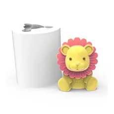 Molde de Silicone Leão fofo Bichinho Faça Você Mesmo sua Lembrancinha Vela Sabonete Resina Gesso