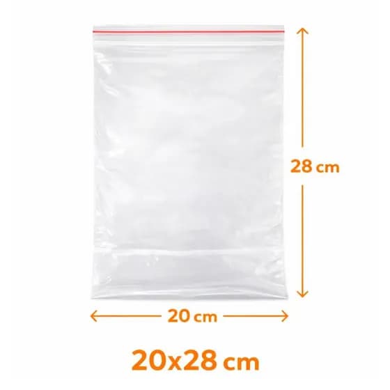 Saco Zip Lock Hermético 20x28cm Abre e Fecha Reutilizável Ideal para Alimentos Viagem e Organização