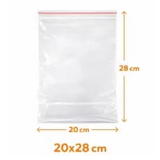 Saco Zip Lock Hermético 20x28cm Abre e Fecha Reutilizável Ideal para Alimentos Viagem e Organização