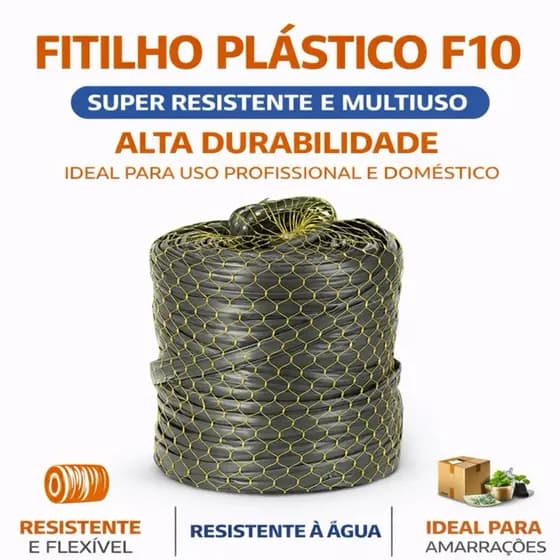 Fitilho F10 Polipropileno Plástico Resistente para Amarração