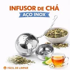 Infusor de Chá em Aço Inoxidável Tipo Bola