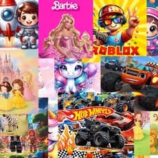 🎉 Super Kit Adesivos para Mesa Infantil – Princesas Disney, Safari, Roblox, Hot Wheels, Unicórnio, Espaço e muito mais!!