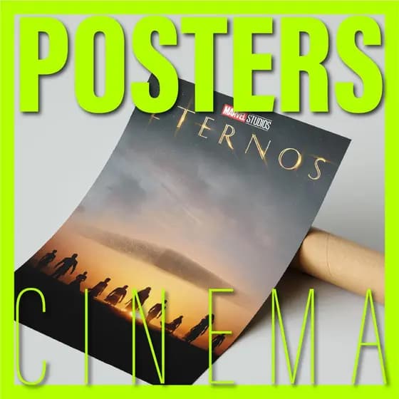 Cartaz Filmes Eternos - Marvel MCU | Poster Grande 70x47cm Alta Qualidade