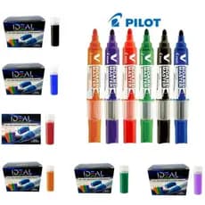 Kit 6 Pincéis Para Quadro Branco + 72 Recargas