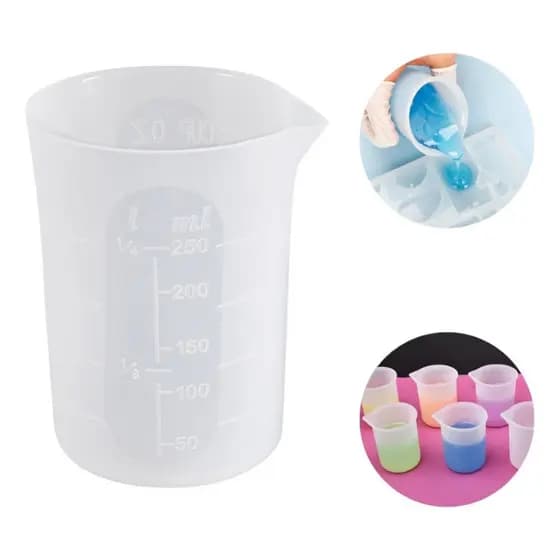Molde Silicone Dosador Copo 100ml Resinas Mistura Artesanato