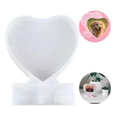 Moldura De Foto Diy Molde De Resina Coração Grande Pequeno Amor Foto Resinas Artesanato
