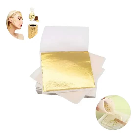 100 Folhas 9cm x 9cm Para Restauração Douramento Ou Artesanato Efeito Marmorizado Nail Unhas