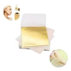 100 Folhas 9cm x 9cm Para Restauração Douramento Ou Artesanato Efeito Marmorizado Nail Unhas