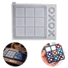Molde De Silicone Jogo Da Velha Médio Resina Artesanato