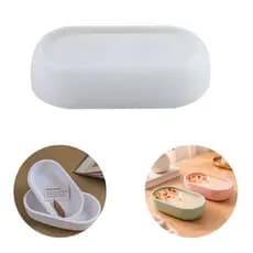 Molde Silicone Formato Tigela Grande 17,6cm Gesso Velas Resina Cimento Artesanato