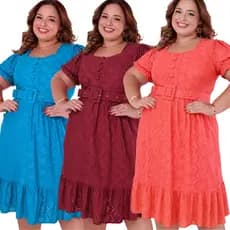 Vestido Longo Plus Size Com Forro Laise Casamento