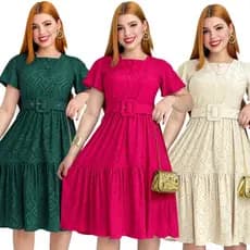 Vestido Luxo no Laise acompanha cinto ajustável