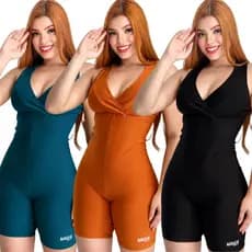 Macaquinho Fitness Feminino Regata Modelador Academia Yoga Pilates Costas Vazadas alta compressão