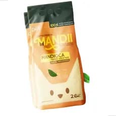 Areia para Gato Mandii Mandioca Fibras Super Premium 2,6kg
