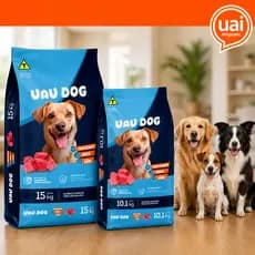 Ração Cachorro Adulto 10kg ou 15 Kg - Uau Dog Tradicional Carne