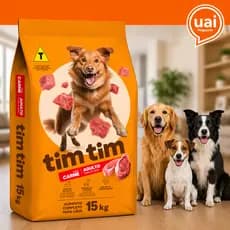 Ração Para Cães/Cachorro Carne 15kg - Tim Tim Dog