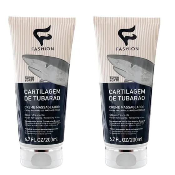 Cartilagem De Tubarão Kit Com 02 Unidades 200ml - Fashion Cosméticos